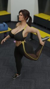 tomb-raider-sex-art-–-stretching,-lara-croft,-tanukingtight-clothing,-female-focus,-big-ass