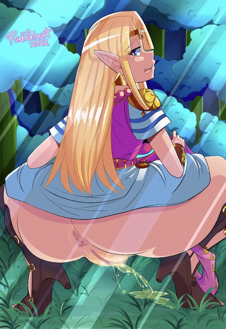 the-legend-of-zelda-hentai-–-peeing,-watersports,-princess-zelda,-ass,-asshole,-squatting,-urine