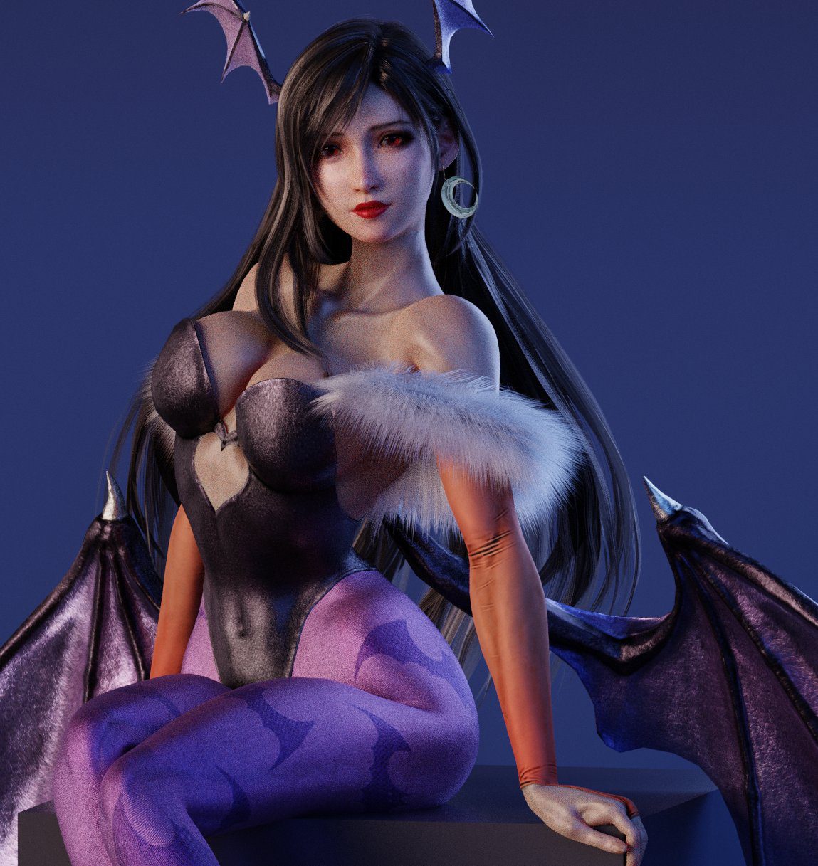 final-fantasy-sex-art-–-demon-wings,-red-lipstick,-big-breasts,-halloween,-morrigan-aensland-(cosplay),-succubus