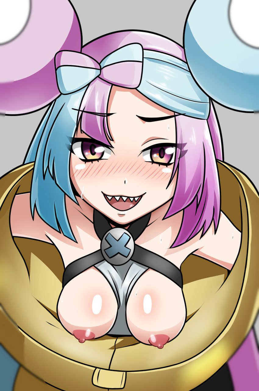 iono-hentai-art-–-eye-contact,-breasts,-pink-eyes,-sharp-teeth,-blue-and-pink-hair,-pokemon-(game),-ls