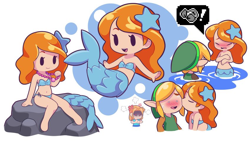 the-legend-of-zelda-rule-–-kissing,-toon-link,-blush,-kissing-cheek,-marin,-orange-hair