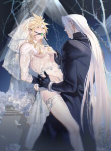 final-fantasy-hot-hentai-–-blue-eyes,-detailed-background,-wedding-veil,-spiky-hair,-final-fantasy-vii,-gloves