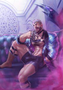 league-of-legends-porn-hentai-–-claws,-hairy-chest,-bulge,-open-shirt,-muscular,-genderbend