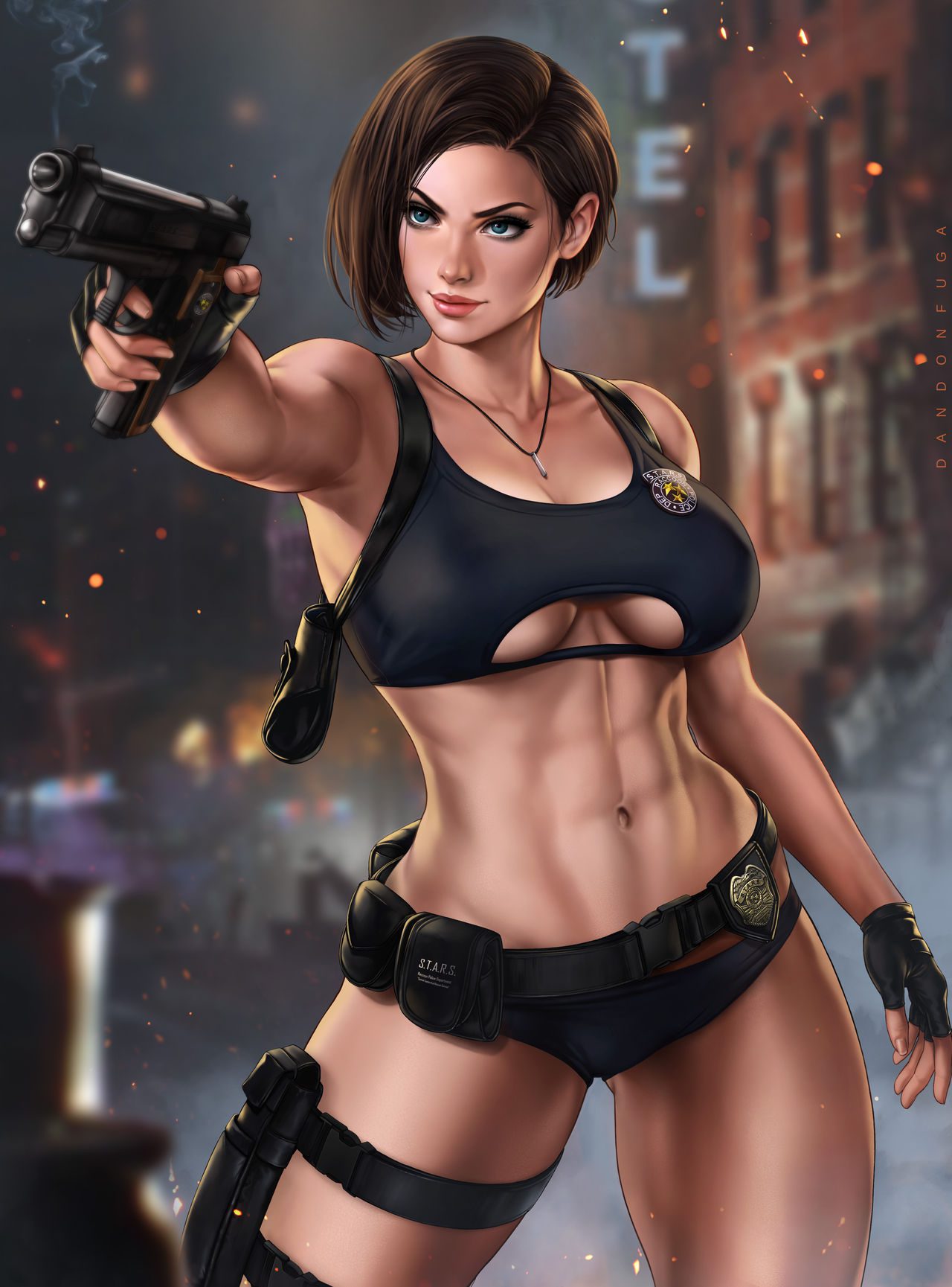 resident-evil-game-porn-–-gloves,-resident-evil-make,-weapon,-brown-hair,-handwear,-jill-valentine,-firearm