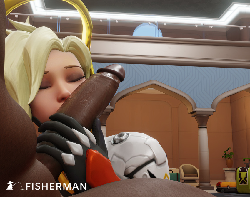 overwatch-hentai-–-mercy,-blonde-hair,-blizzard-entertainment.