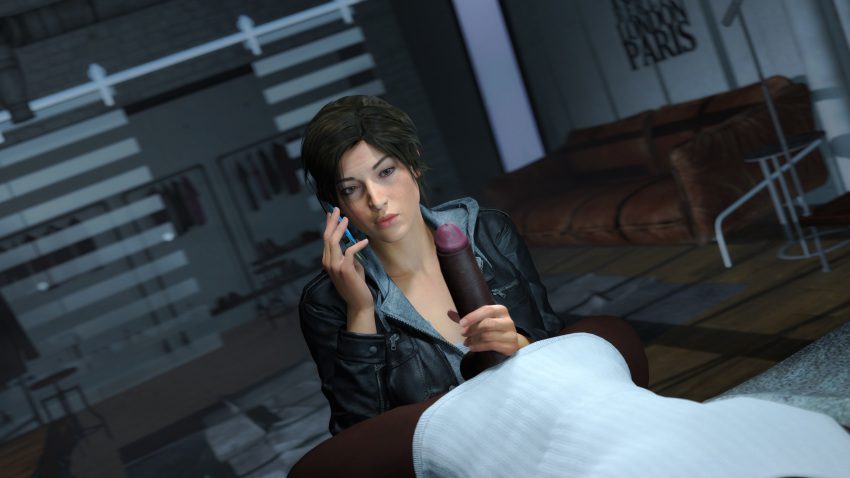 tomb-raider-hentai-xxx-–-smartphone,-rise-of-the-tomb-raider,-phone,-brown-hair,-cuckold