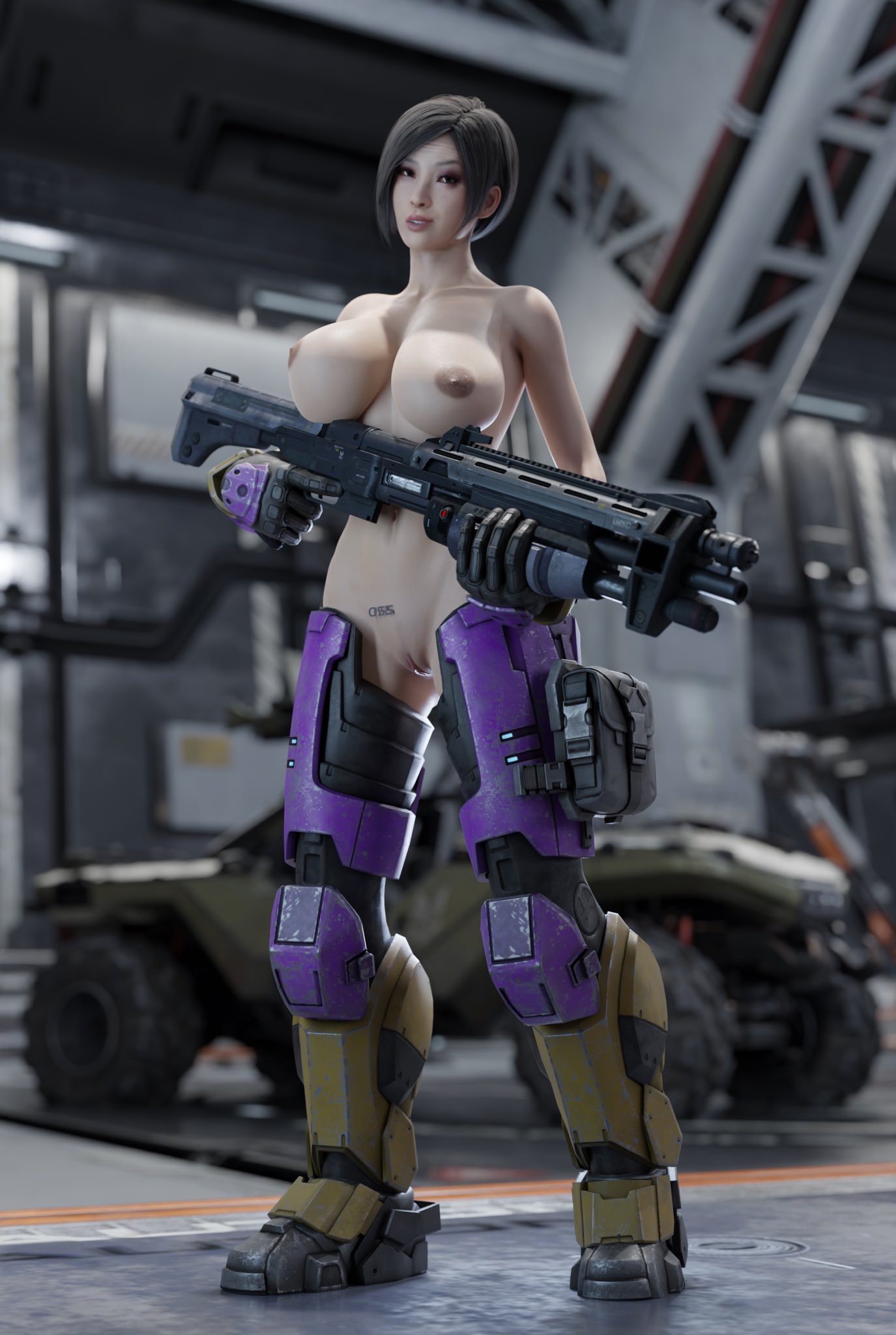 resident-evil-free-sex-art-–-clothing,-solo,-armwear,-exposed-torso,-ls,-weapon,-casual