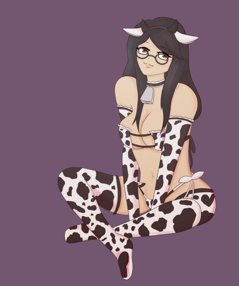 killjoy-rule-–-female,-cow-horns,-glasses,-big-breasts,-unknown-artist,-cow-costume