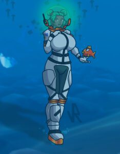 siona-hentai-art-–-green-hair,-space-suit,-dark-skinned-female,-underwater,-dark-skin,-astronaut,-varonymous