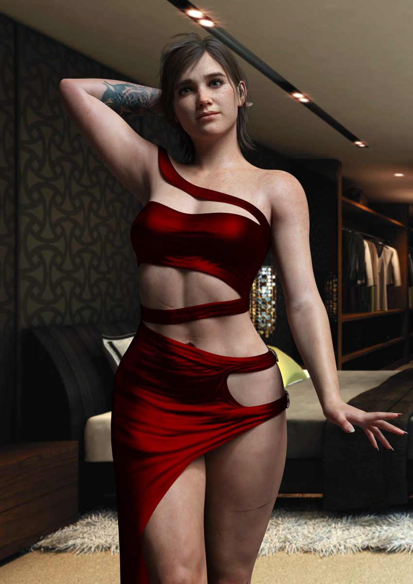 ellie-rule-porn-–-pinup-pose,-female-focus,-athletic,-wide-hips,-breasts,-naughty-dog,-brown-hair