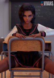 overwatch-porn-–-looking-at-viewer,-vivans,-solo,-alternate-hairstyle,-female-only