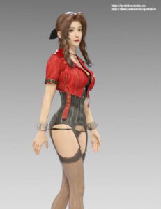 final-fantasy-game-porn-–-final-fantasy-vii,-garter-straps,-ponytail,-gachidom,-cropped-jacket,-wrist-cuffs