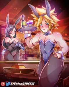 final-fantasy-hentai-porn-–-nail-polish,-looking-at-viewer,-short-hair,-bunny-costume,-bunny-boy