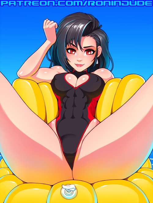 final-fantasy-porn-hentai-–-tifa-lockhart,-swimsuit,-water,-black-one-piece-swimsuit