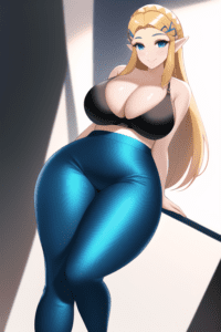 the-legend-of-zelda-hot-hentai-–-nai-diffusion,-long-hair,-blue-pants,-princess-zelda,-seductive-smile,-huge-breasts,-high-waist-pants