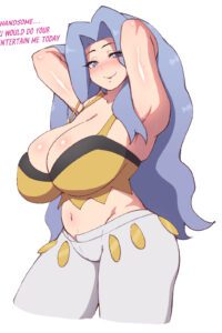 karen-porn-hentai-–-blue-hair,-armpits,-cleavage,-pokemon-hgss,-sexy-pose