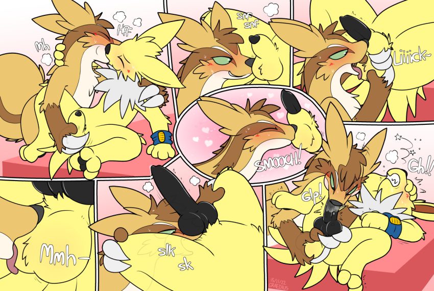 pokemon-hentai-porn-–-kissing,-animal-penis,-generation-kemon,-eeveelution,-tongue-out,-linoone,-male