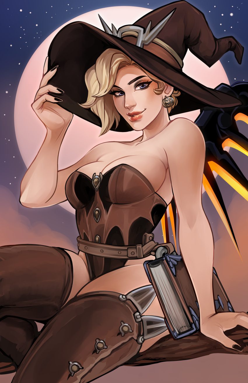 overwatch-hentai-xxx-–-alternate-version-available,-alternate-version-at-source,-big-breasts,-earrings,-corset-only,-tipping-hat,-pumpkin-earrings