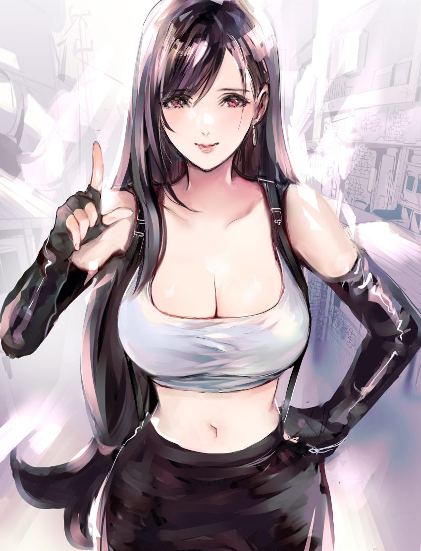 final-fantasy-hentai-art-–-solo,-sleeveless,-hair-between-eyes,-black-hair,-asymmetrical-bangs