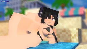 minecraft-porn-hentai-–-mine-imator,-looking-back,-bikini,-outside,-kindafruity