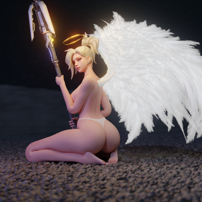 overwatch-sex-art-–-pinup,-thong,-solo-female,-white-thong,-solo-focus,-mercy.