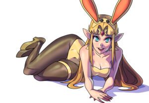 the-legend-of-zelda-sex-art-–-blue-eyes,-minicoprincess-zelda,-teeth-showing,-leggings,-shiny-ass,-shiny-breasts