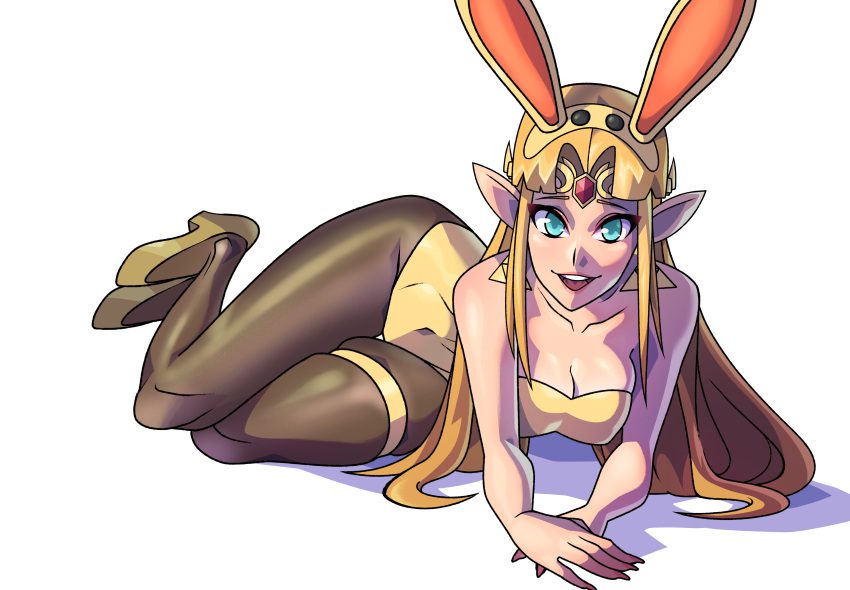 the-legend-of-zelda-sex-art-–-blue-eyes,-minicoprincess-zelda,-teeth-showing,-leggings,-shiny-ass,-shiny-breasts
