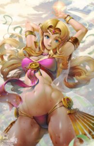 the-legend-of-zelda-sex-art-–-arms-up,-l,-teeth-showing,-pink-lips,-earrings,-cloud,-clouds