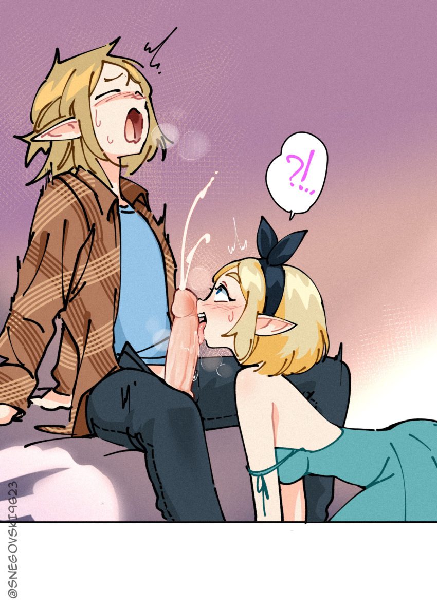 the-legend-of-zelda-sex-art-–-snegovski,-tears-of-the-kingdom,-dress,-licking-penis,-link,-alternate-costume