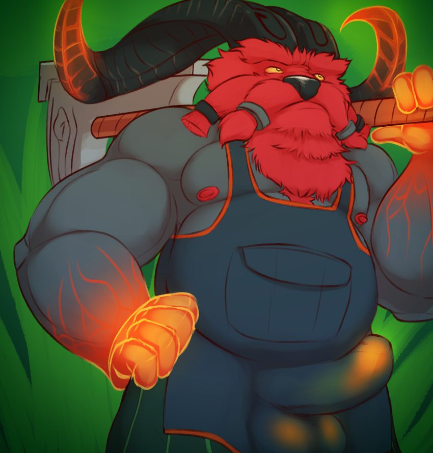 league-of-legends-hentai-porn-–-hammer,-overweight-male,-red-eyes,-red-body,-looking-away,-demigod,-pecs