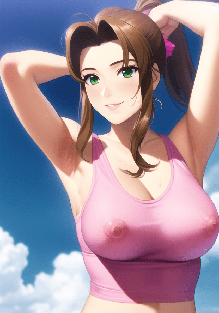 final-fantasy-hentai-art-–-ai-generated,-see-through,-aerith-gainsborough,-sweat