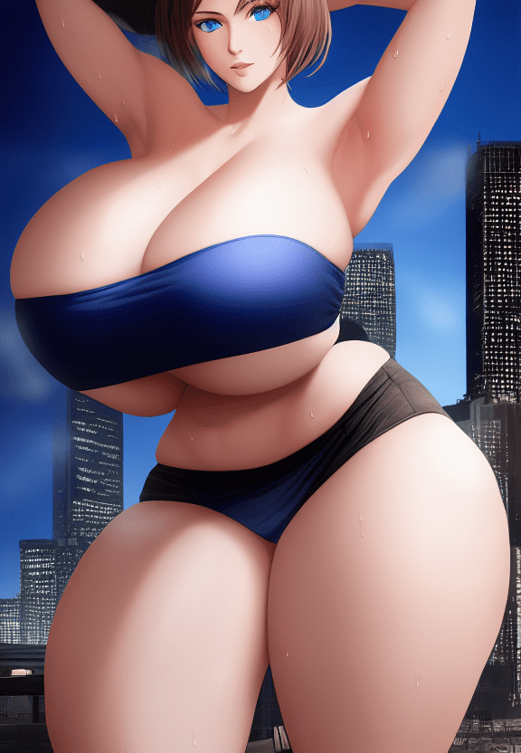 resident-evil-sex-art-–-skyscraper,-enormous-thighs,-massive-thighs,-sweat,-enormous-breasts,-huge-breasts