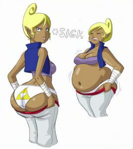 the-legend-of-zelda-hentai-art-–-tanned,-tetra,-blonde-hair,-big-belly,-annoyed
