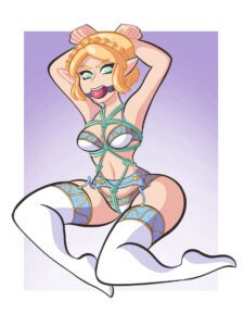 the-legend-of-zelda-game-porn-–-gag,-blonde-hair,-blue-garter-straps,-rope-bondage,-tears-of-the-kingdom,-midriff