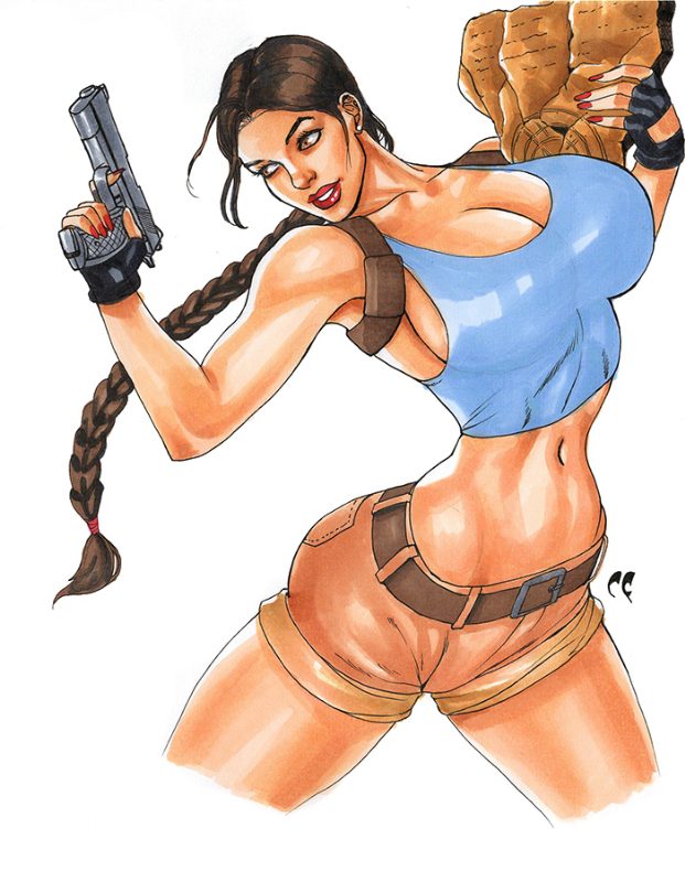 tomb-raider-xxx-art-–-chris-foulkes,-solo-female,-curvy-figure