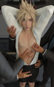 final-fantasy-hentai-–-yaoi,-crossdressing,-looking-at-viewer,-girly,-bulge-through-clothing,-multiple-boys