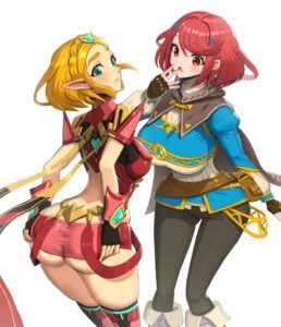 the-legend-of-zelda-hentai-xxx-–-female,-embarrassed,-clothed,-zelda-(breath-of-the-wild),-red-hair,-huge-ass,-ass