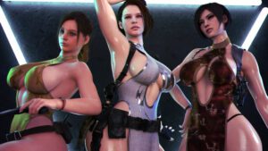 resident-evil-hentai-art-–-makeup,-resident-evil-make,-weapon,-brown-hair,-blue-eyes