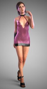 ellie-rule-–-dress,-hourglass-figure,-brown-hair,-female-only,-cleavage,-the-last-of-us-d