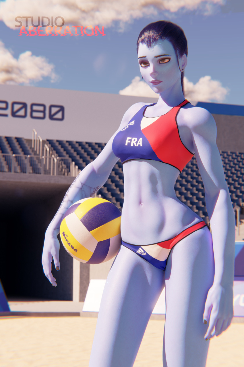 overwatch-sex-art-–-solo-female,-french-flag,-female,-navel,-sports-uniform.