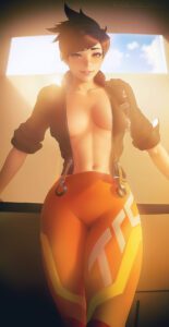 overwatch-rule-porn-–-medium-breasts,-sleeves-rolled-up,-open-jacket,-stealthclobber,-brown-hair,-looking-at-viewer,-inner-sideboob