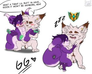 league-of-legends-rule-xxx-–-tongue,-claws,-anthro,-glowing-genitalia,-hands-behind-head,-yordle