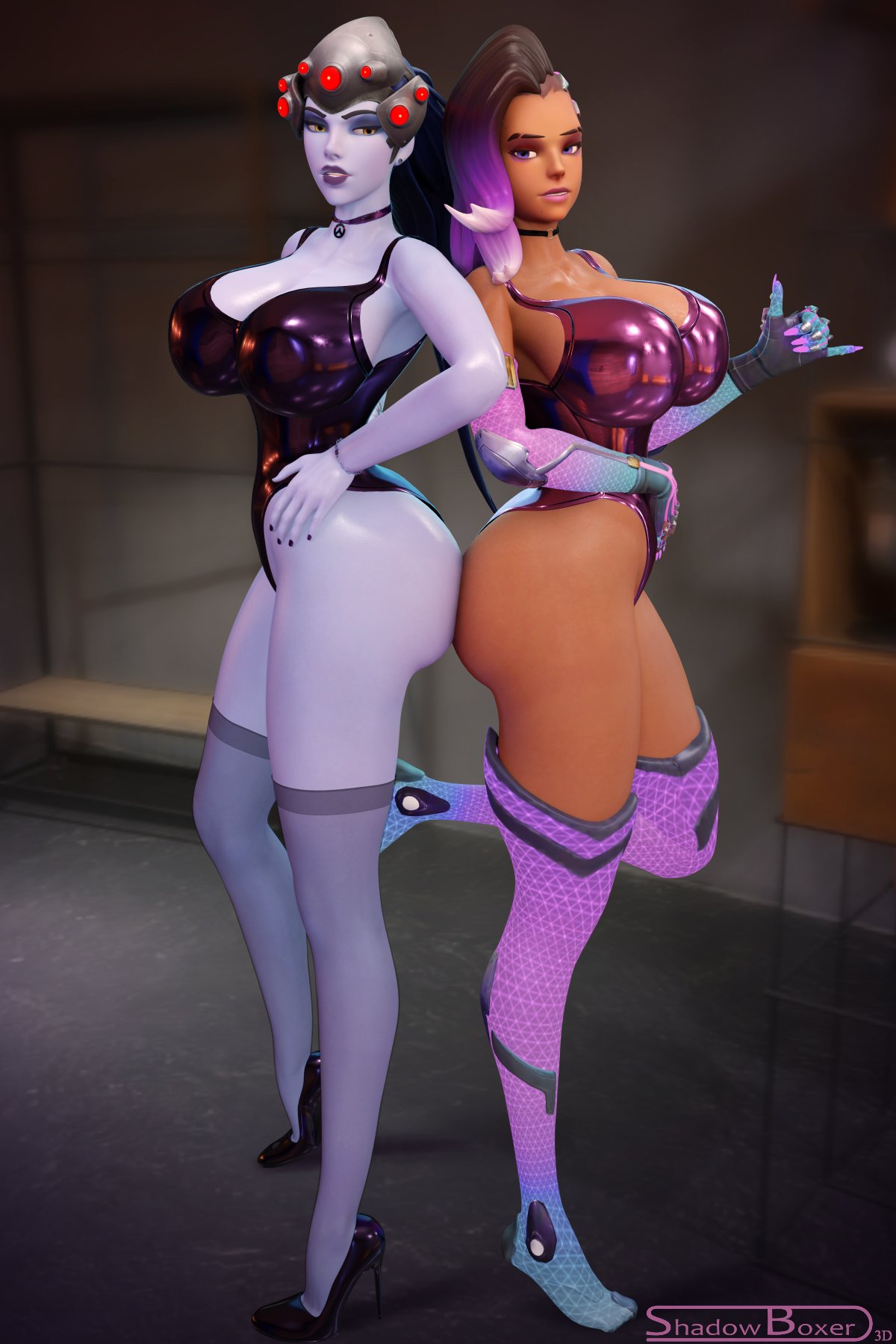 overwatch-game-hentai-–-shadowboxer,-female-only,-dark-skinned-female,-thick-thighs,-ls.