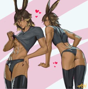 final-fantasy-game-hentai-–-bunny-ears,-final-fantasy-xiv,-crop-top,-bunny-boy,-ymrrart