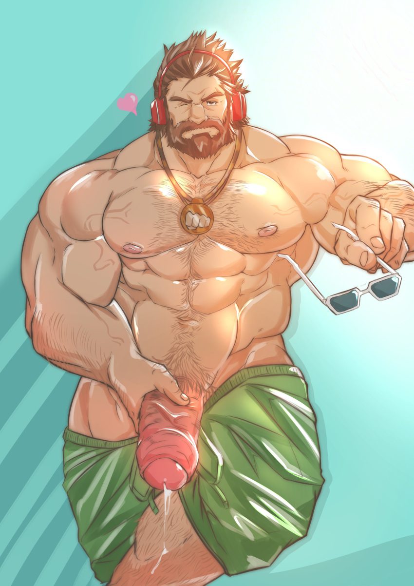 graves-porn-–-penis-out,-bara,-male,-muscles,-shirtless,-shorts