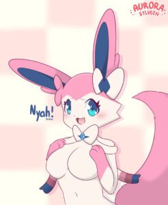 pokemon-porn-hentai-–-pattern-background,-nintendo,-smiling-at-viewer,-fingers,-pink-breasts,-aurorasylveon,-logo