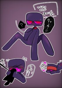 minecraft-sex-art-–-male/ambiguous,-enderman,-closed-eyes,-black-penis,-sweat