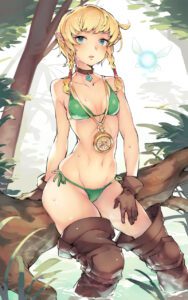 the-legend-of-zelda-game-porn-–-linkle,-sweating,-fit-female,-bikini,-solo-female,-small-breasts