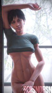 resident-evil-hentai-xxx-–-female-only,-posing,-brown-hair,-crop-top