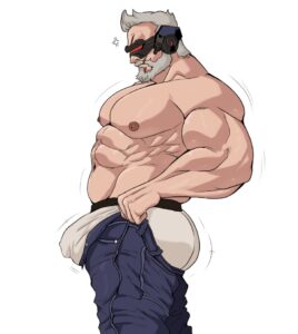 overwatch-game-hentai-–-bara,-big-bulge,-bulge,-,-muscular,-solo